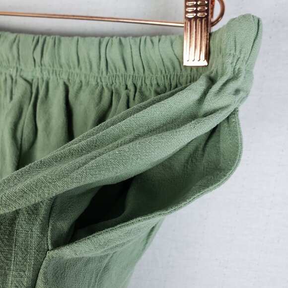 NWT Bae The Label Time and Place Linen Pant Sage size M Split Hem Maternity - Picture 13 of 15